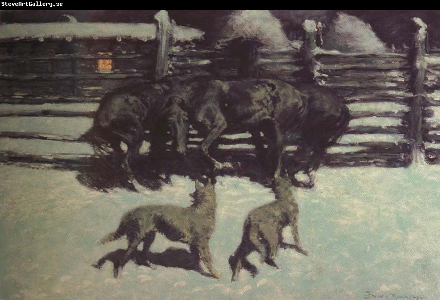 Frederic Remington The Call for Help (mk43)